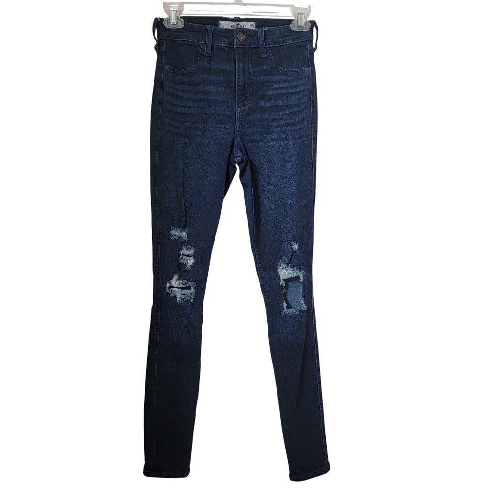 Hollister Size 4L / 27L Curvy High Rise Jean Legging, Distressed, Gently Used